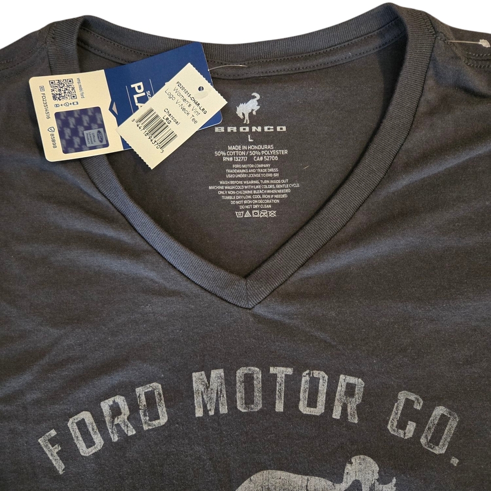 Ford Motor Co. Bronco Gray V-Neck T-Shirt - Picture 2 of 3